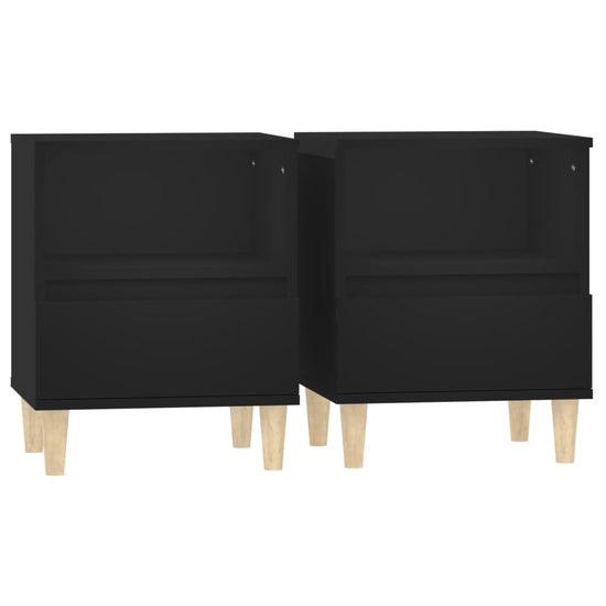 Nachtkastjes 2 st 40x35x50 cm zwart MeubelReus