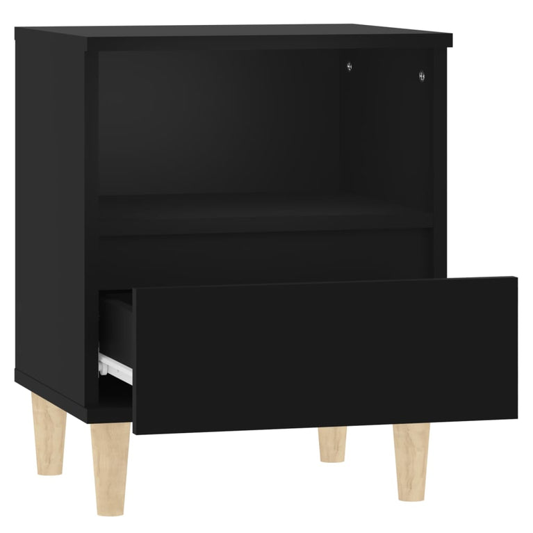 Nachtkastjes 2 st 40x35x50 cm zwart MeubelReus