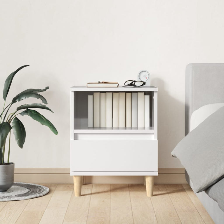 Nachtkastjes 2 st 40x35x50 cm hoogglans wit MeubelReus