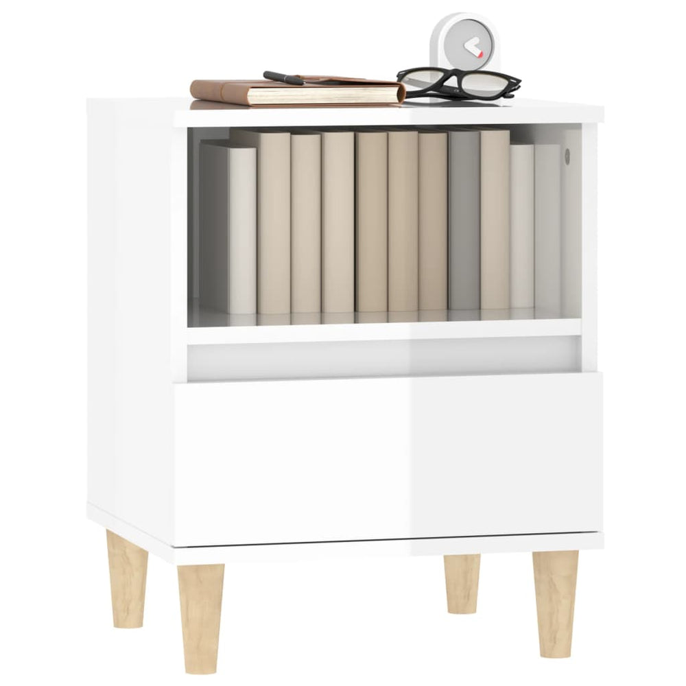 Nachtkastjes 2 st 40x35x50 cm hoogglans wit MeubelReus