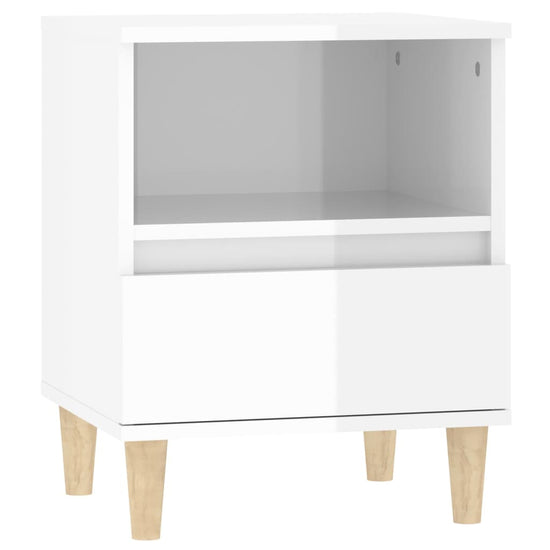 Nachtkastjes 2 st 40x35x50 cm hoogglans wit MeubelReus