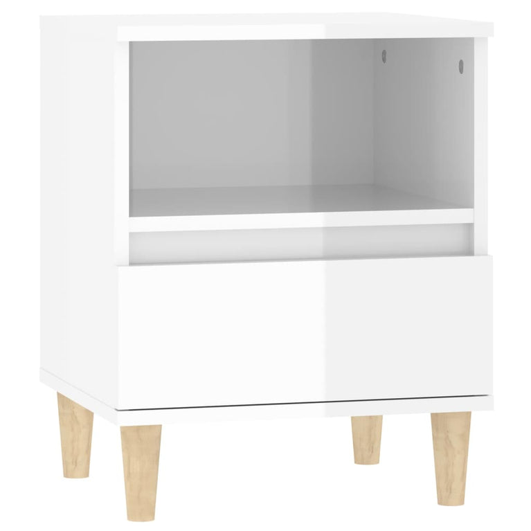 Nachtkastjes 2 st 40x35x50 cm hoogglans wit MeubelReus