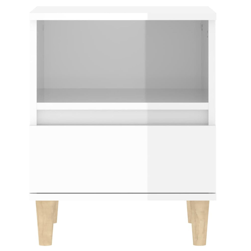 Nachtkastjes 2 st 40x35x50 cm hoogglans wit MeubelReus