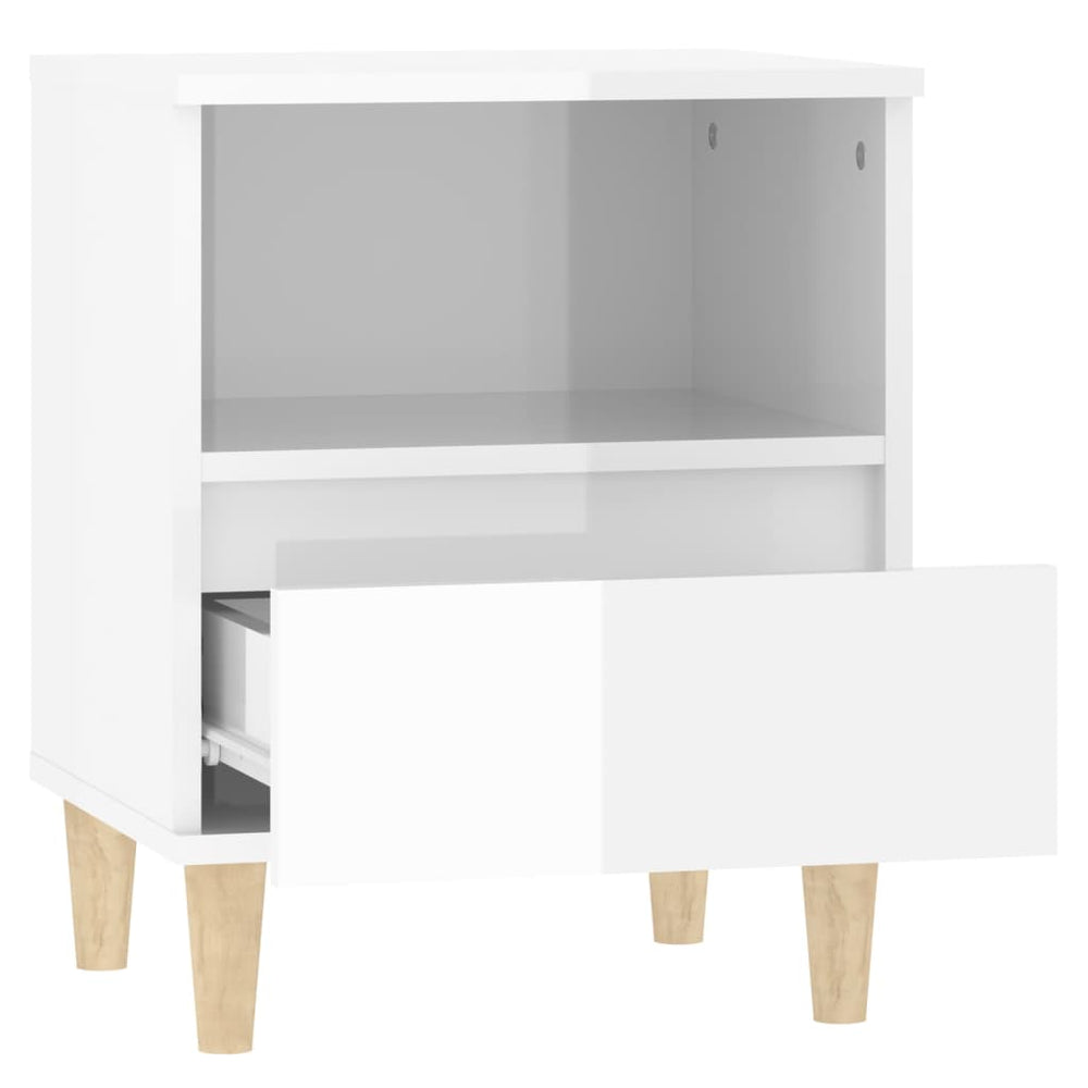 Nachtkastjes 2 st 40x35x50 cm hoogglans wit MeubelReus