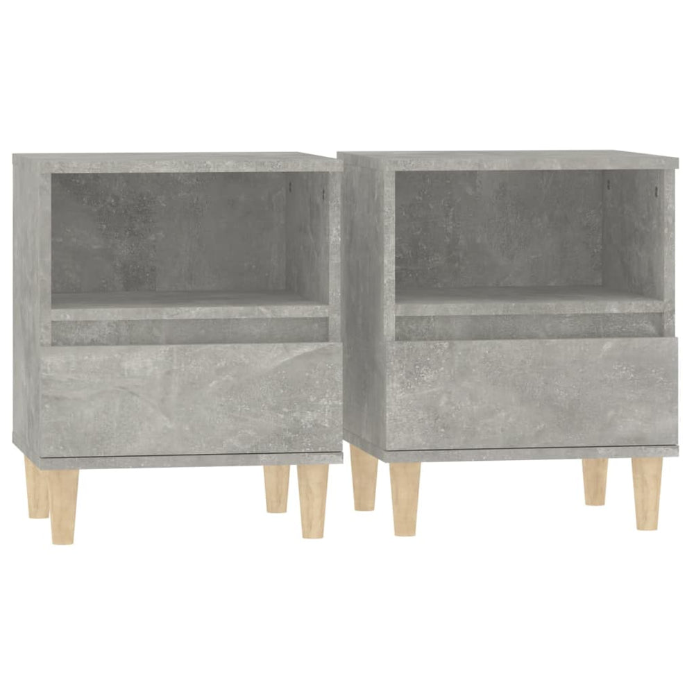 Nachtkastjes 2 st 40x35x50 cm betongrijs MeubelReus