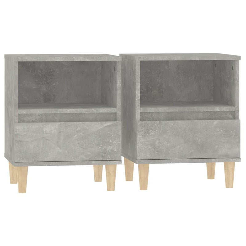 Nachtkastjes 2 st 40x35x50 cm betongrijs MeubelReus
