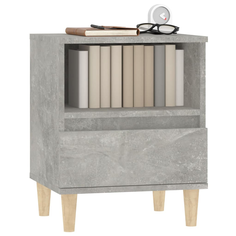 Nachtkastjes 2 st 40x35x50 cm betongrijs MeubelReus