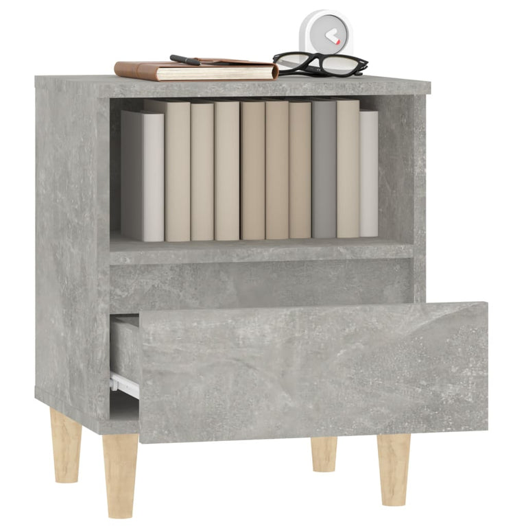 Nachtkastjes 2 st 40x35x50 cm betongrijs MeubelReus