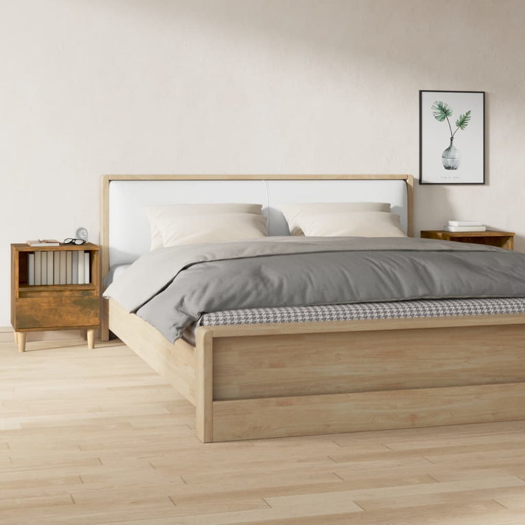 Nachtkastjes 2 st 40x35x50 cm gerookt eikenkleurig MeubelReus