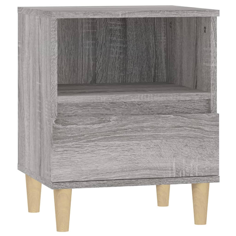Nachtkastje 40x35x50 cm grijs sonoma eikenkleurig MeubelReus