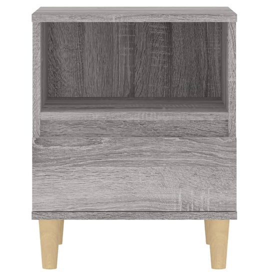 Nachtkastje 40x35x50 cm grijs sonoma eikenkleurig MeubelReus