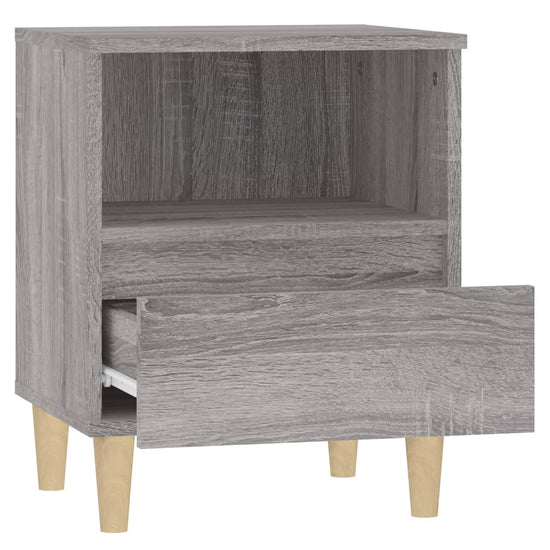 Nachtkastje 40x35x50 cm grijs sonoma eikenkleurig MeubelReus