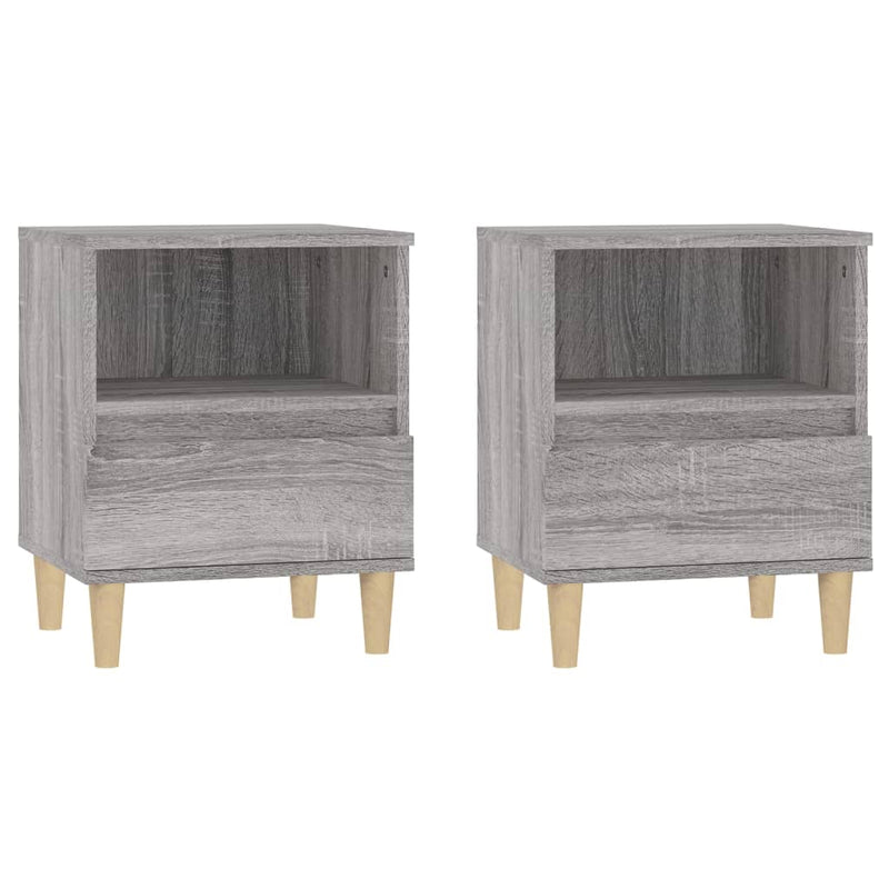 Nachtkastjes 2 st 40x35x50 cm grijs sonoma eikenkleurig MeubelReus