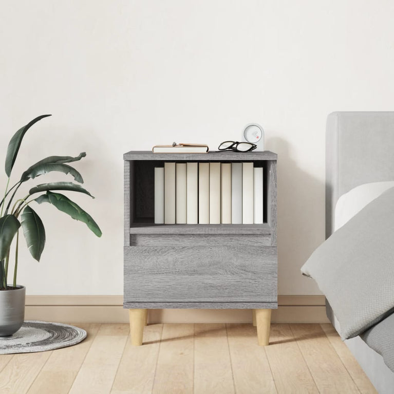 Nachtkastjes 2 st 40x35x50 cm grijs sonoma eikenkleurig MeubelReus
