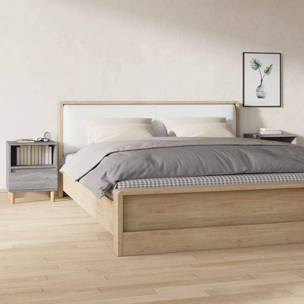 Nachtkastjes 2 st 40x35x50 cm grijs sonoma eikenkleurig MeubelReus