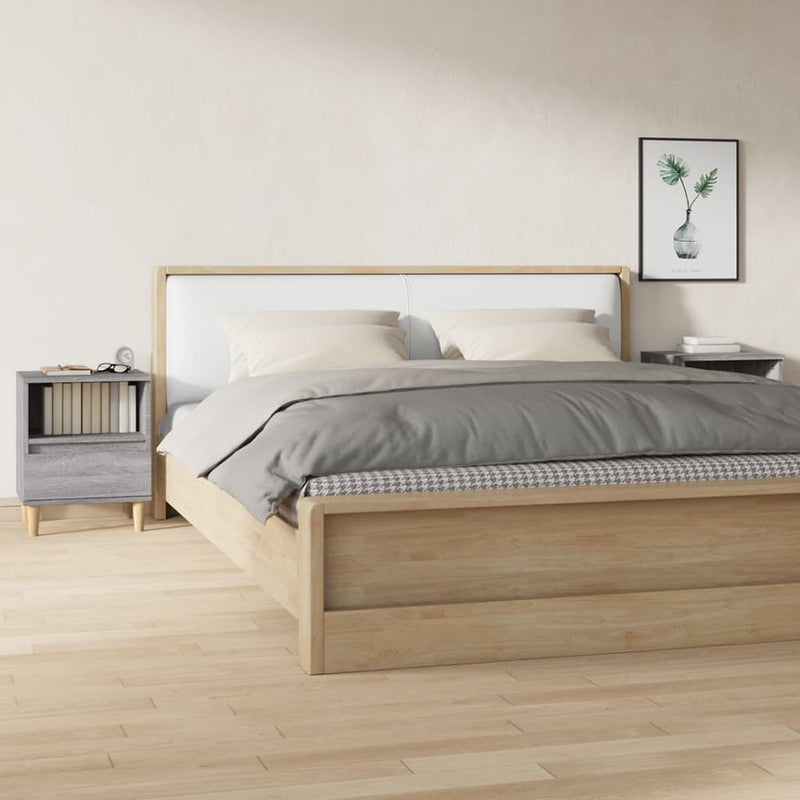 Nachtkastjes 2 st 40x35x50 cm grijs sonoma eikenkleurig MeubelReus