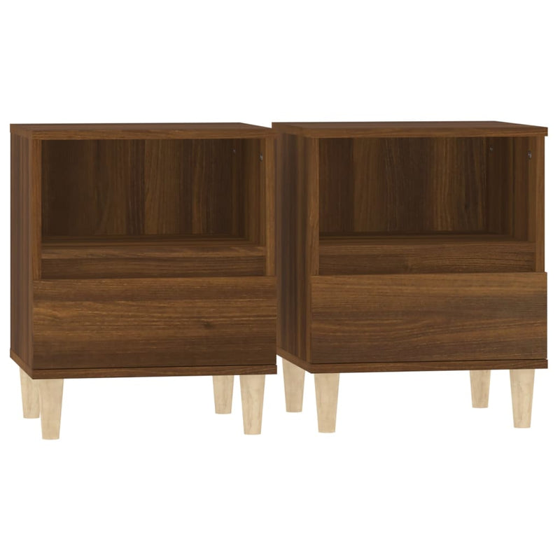 Nachtkastjes 2 st 40x35x50 cm bruin eikenkleur MeubelReus