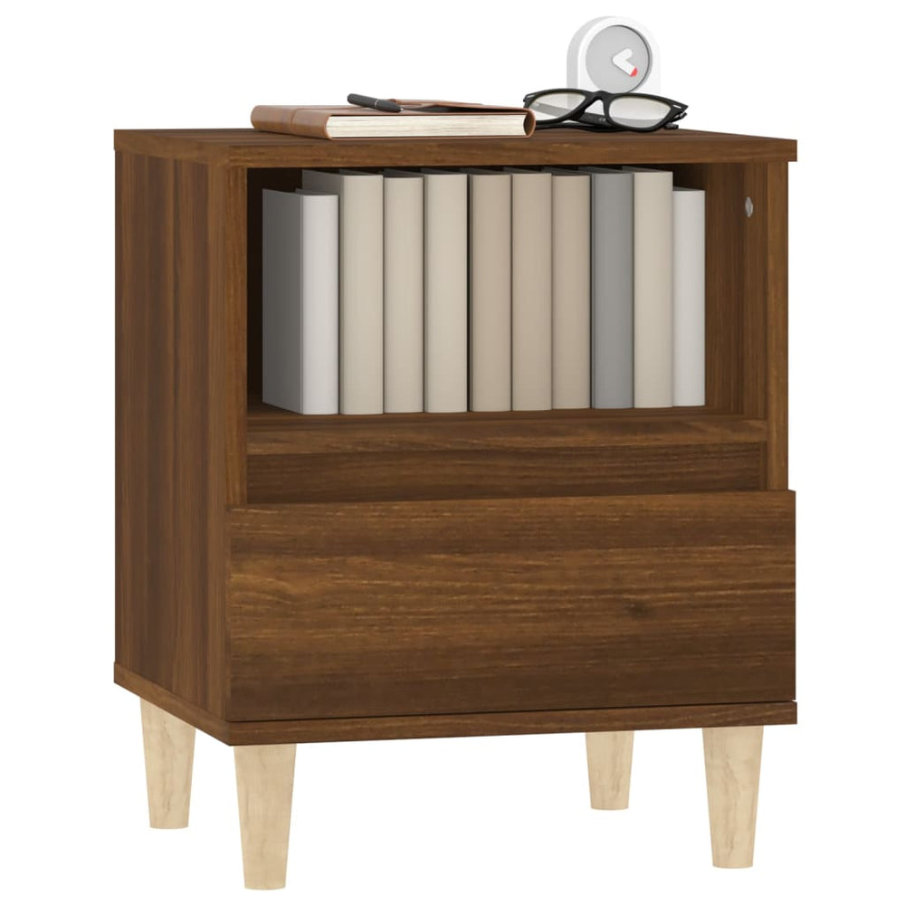 Nachtkastjes 2 st 40x35x50 cm bruin eikenkleur MeubelReus
