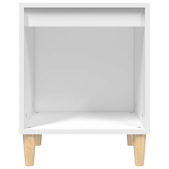 Nachtkastje 40x35x50 cm bewerkt hout wit MeubelReus