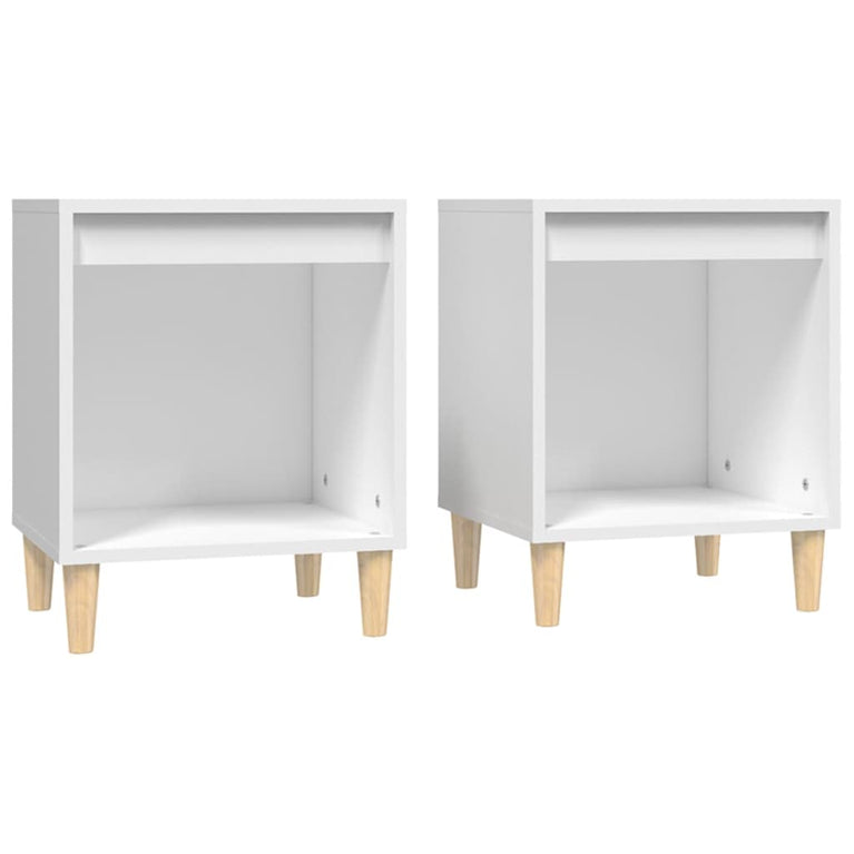 Nachtkastjes 2 st 40x35x50 cm wit MeubelReus