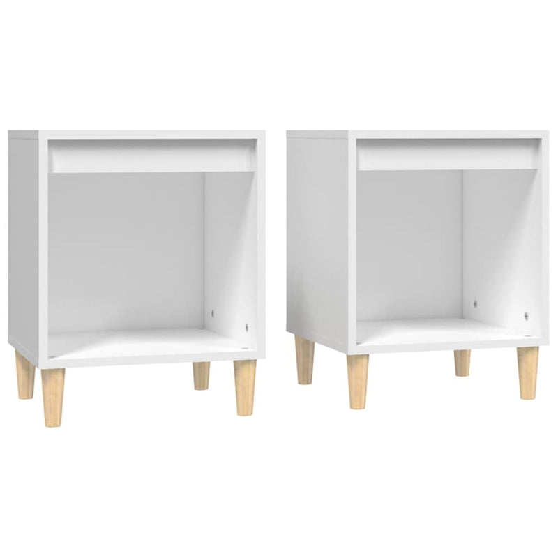 Nachtkastjes 2 st 40x35x50 cm wit MeubelReus
