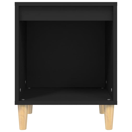 Nachtkastje 40x35x50 cm bewerkt hout zwart MeubelReus