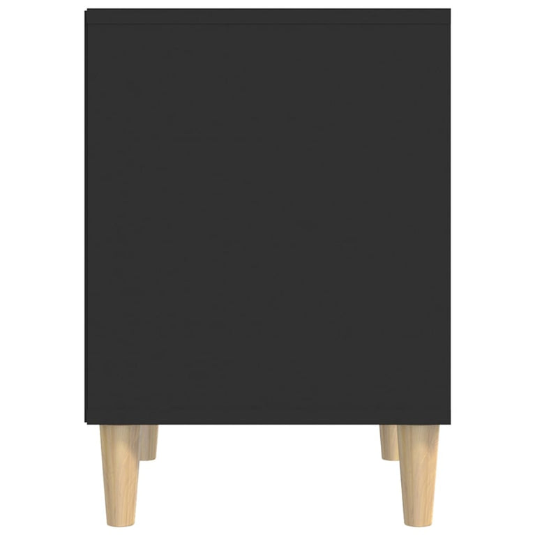 Nachtkastje 40x35x50 cm bewerkt hout zwart MeubelReus