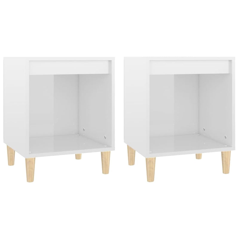 Nachtkastjes 2 st 40x35x50 cm hoogglans wit MeubelReus