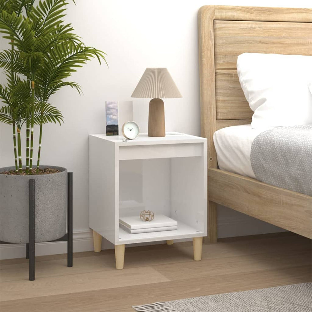 Nachtkastjes 2 st 40x35x50 cm hoogglans wit MeubelReus