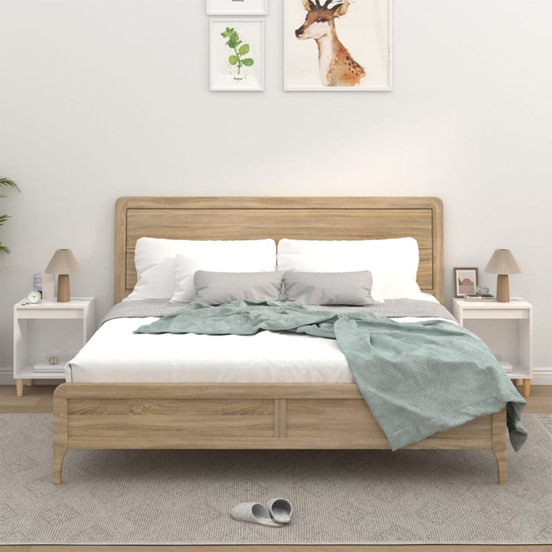 Nachtkastjes 2 st 40x35x50 cm hoogglans wit MeubelReus