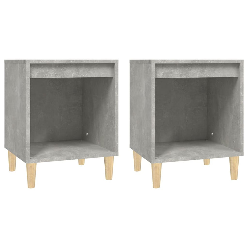 Nachtkastjes 2 st 40x35x50 cm betongrijs MeubelReus