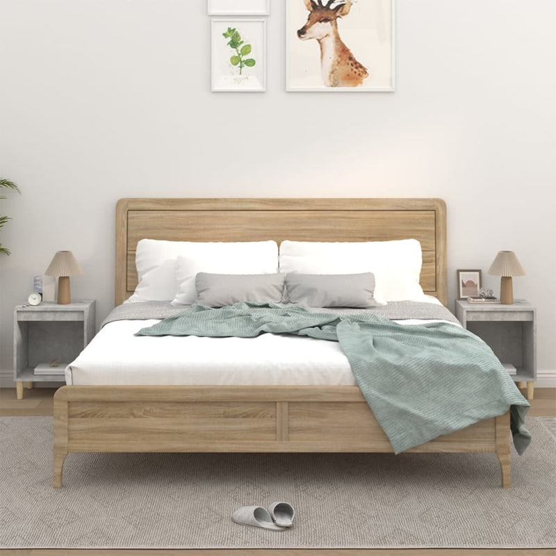 Nachtkastjes 2 st 40x35x50 cm betongrijs MeubelReus