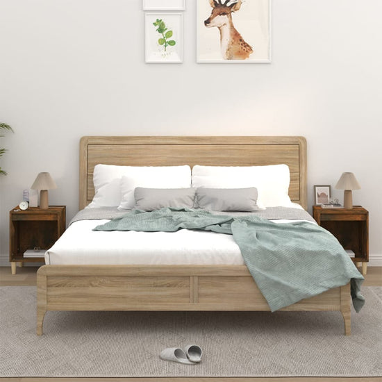 Nachtkastjes 2 st 40x35x50 cm gerookt eikenkleurig MeubelReus