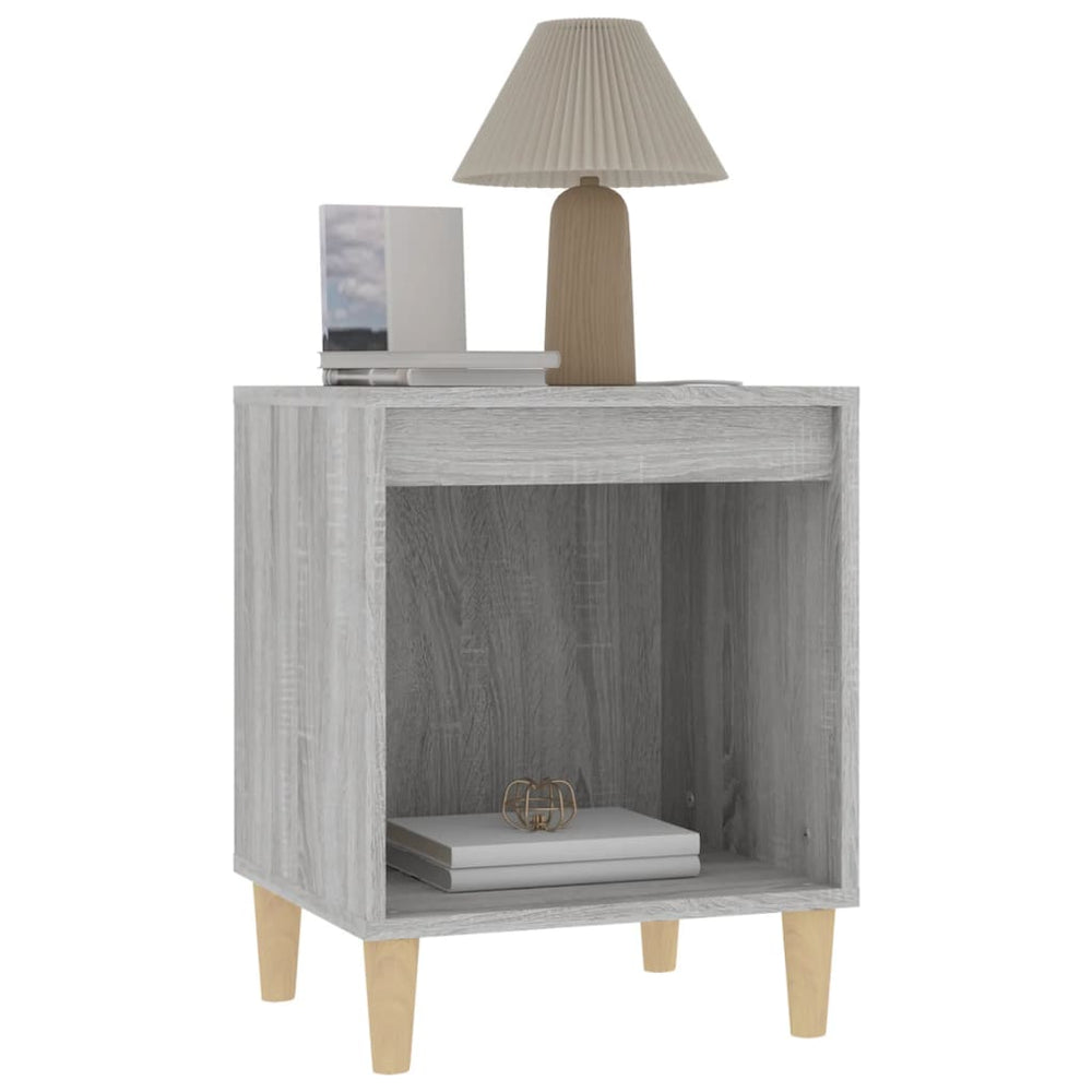 Nachtkastje 40x35x50 cm grijs sonoma eikenkleurig MeubelReus