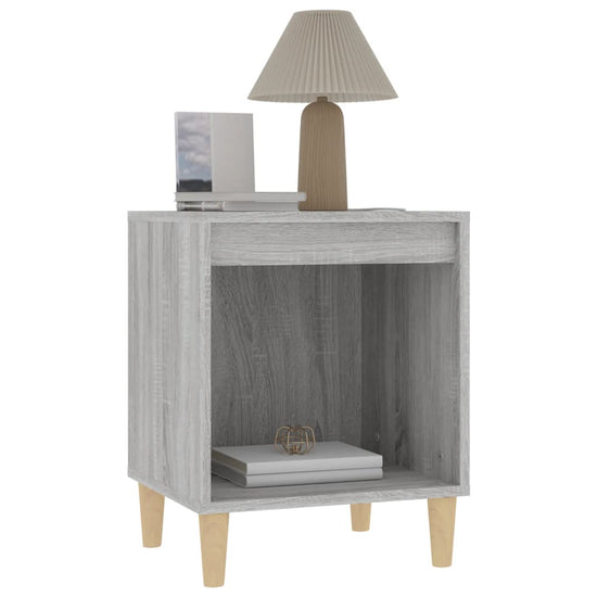 Nachtkastje 40x35x50 cm grijs sonoma eikenkleurig MeubelReus