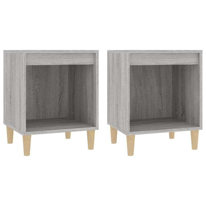 Nachtkastjes 2 st 40x35x50 cm grijs sonoma eikenkleurig MeubelReus