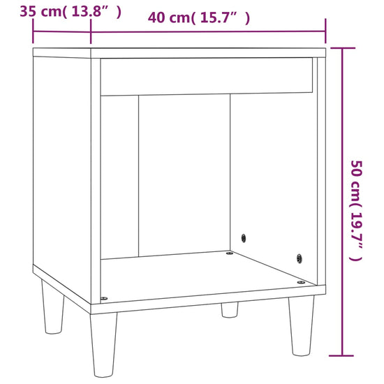 Nachtkastjes 2 st 40x35x50 cm grijs sonoma eikenkleurig MeubelReus