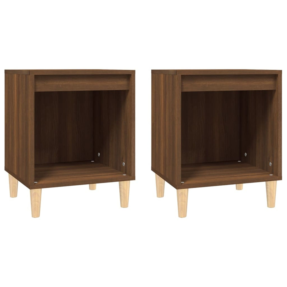 Nachtkastjes 2 st 40x35x50 cm bruin eikenkleur MeubelReus
