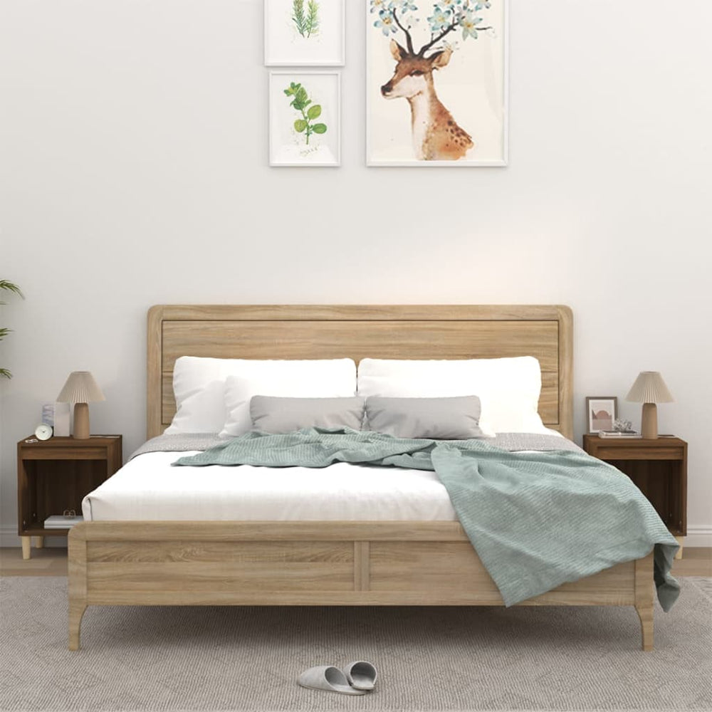 Nachtkastjes 2 st 40x35x50 cm bruin eikenkleur MeubelReus