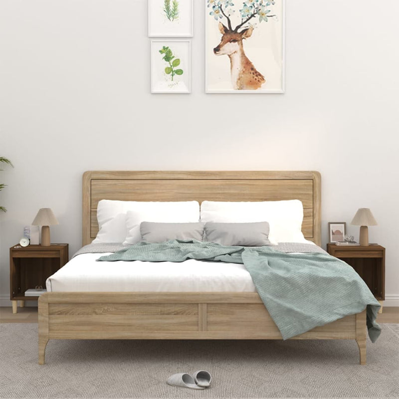 Nachtkastjes 2 st 40x35x50 cm bruin eikenkleur MeubelReus