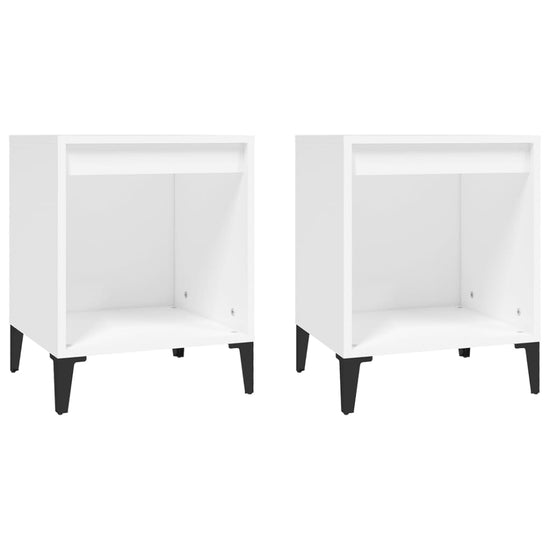 Nachtkastjes 2 st 40x35x50 cm wit MeubelReus