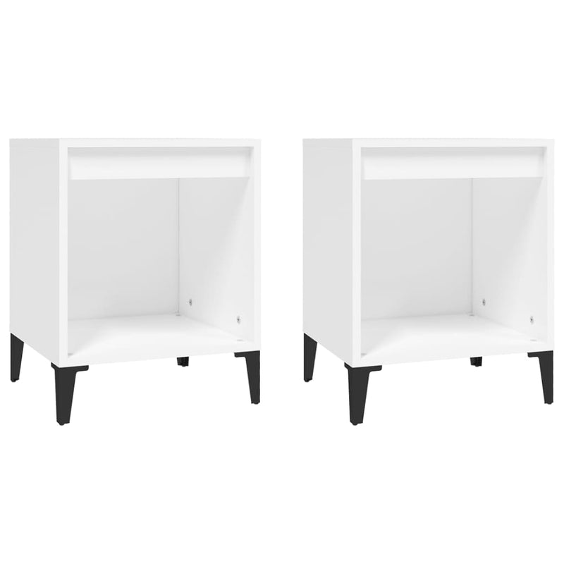 Nachtkastjes 2 st 40x35x50 cm wit MeubelReus