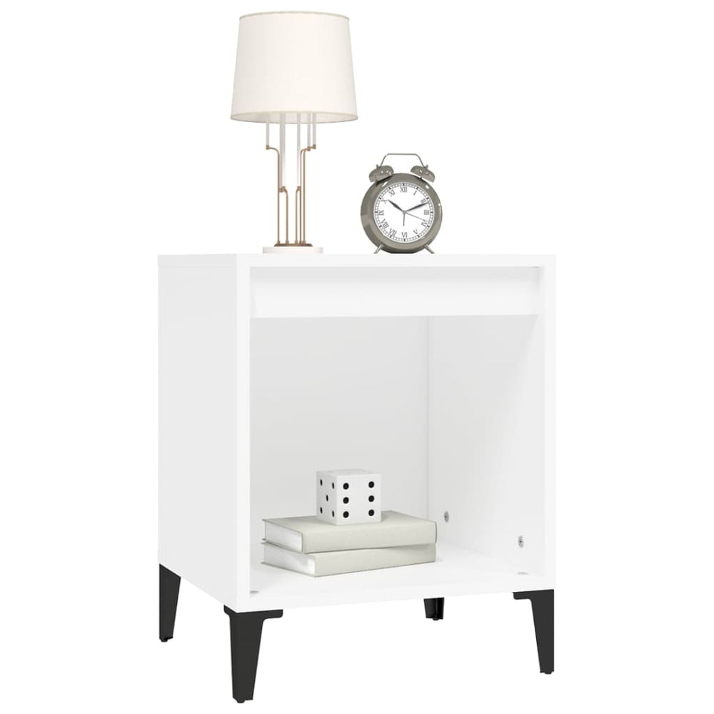 Nachtkastjes 2 st 40x35x50 cm wit MeubelReus