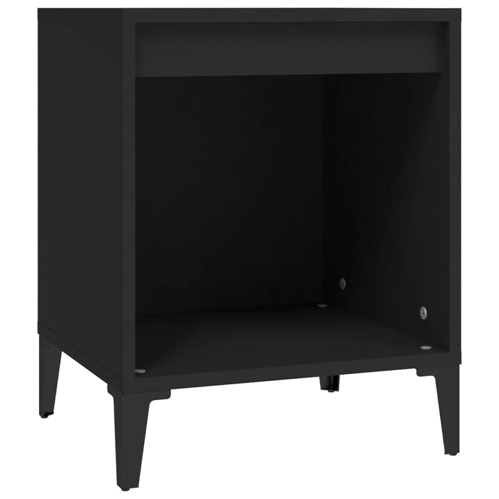 Nachtkastjes 2 st 40x35x50 cm zwart MeubelReus