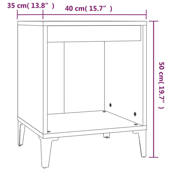 Nachtkastjes 2 st 40x35x50 cm zwart MeubelReus