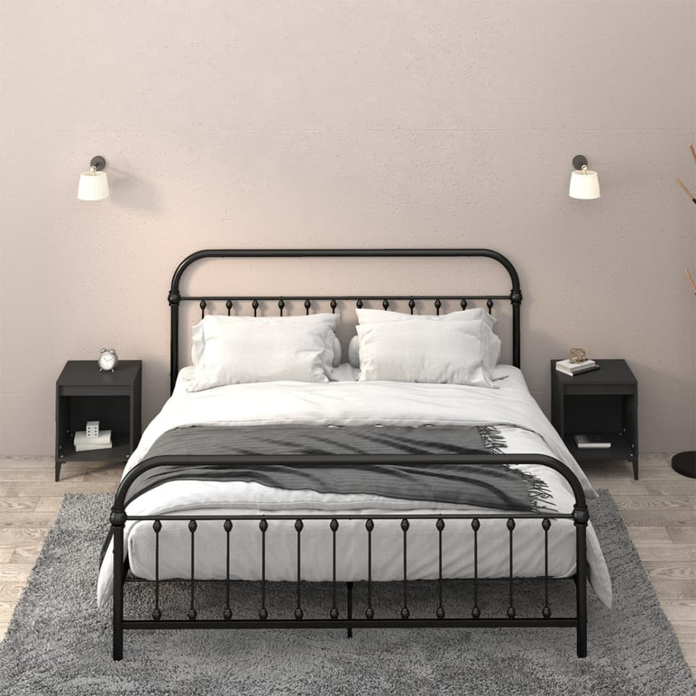 Nachtkastjes 2 st 40x35x50 cm zwart MeubelReus