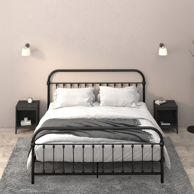 Nachtkastjes 2 st 40x35x50 cm zwart MeubelReus