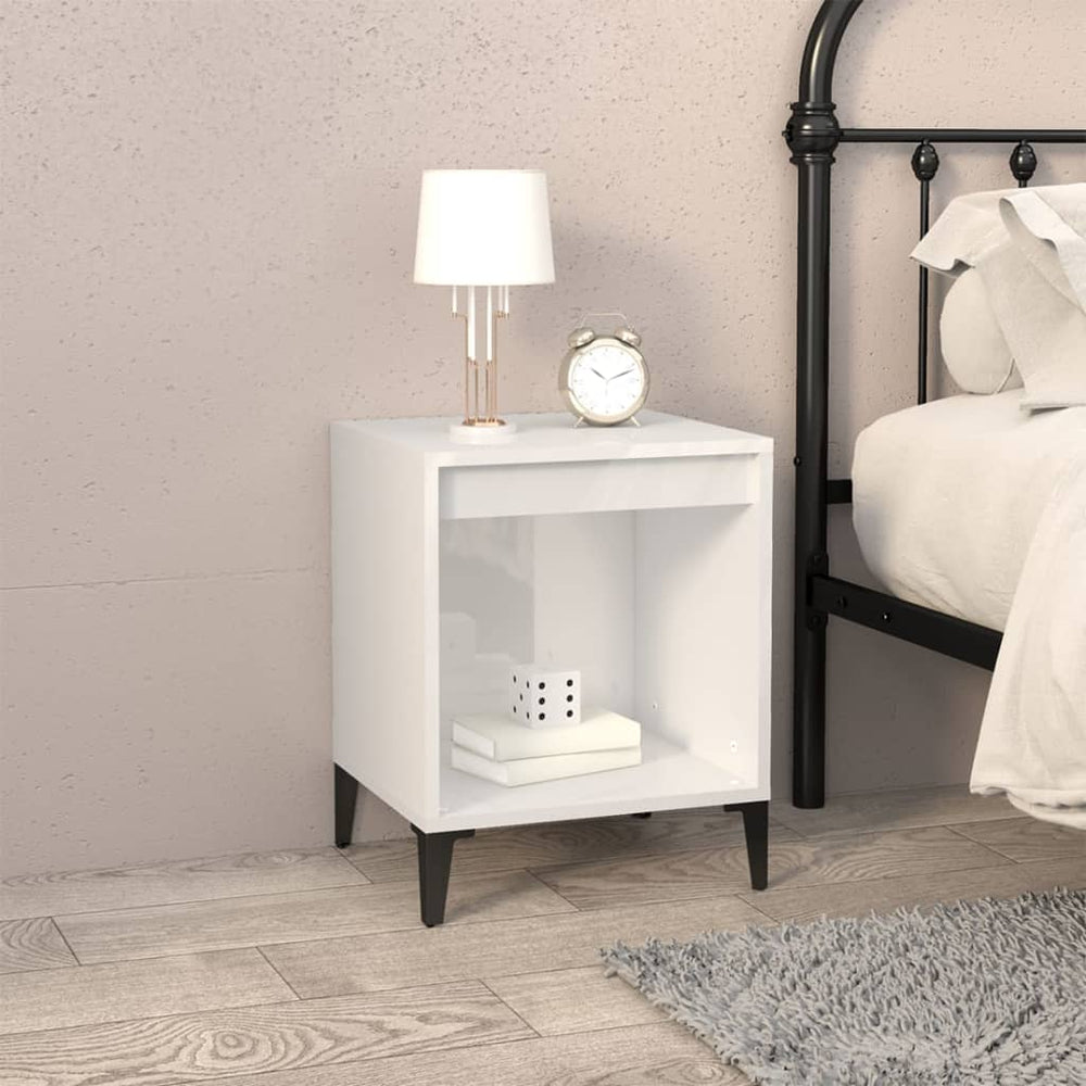 Nachtkastjes 2 st 40x35x50 cm hoogglans wit MeubelReus