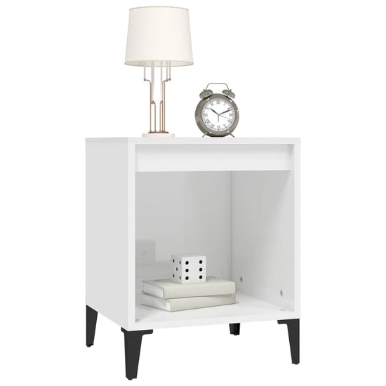 Nachtkastjes 2 st 40x35x50 cm hoogglans wit MeubelReus