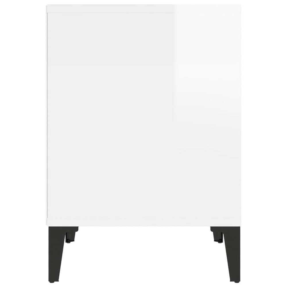 Nachtkastjes 2 st 40x35x50 cm hoogglans wit MeubelReus